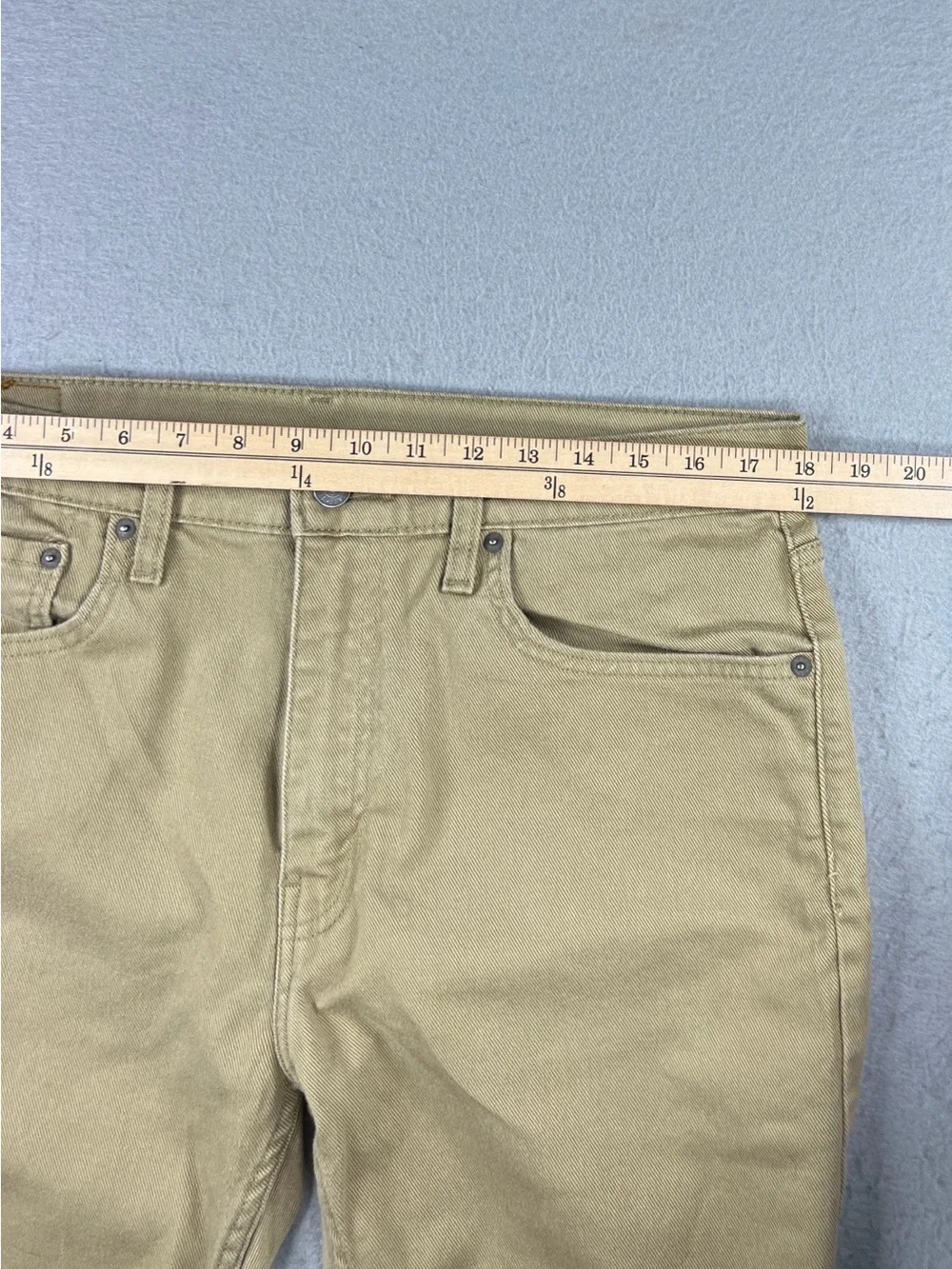 Levi's 512 Men's 36x32 Khaki Straight Leg Jeans Tan Classic Casual Denim